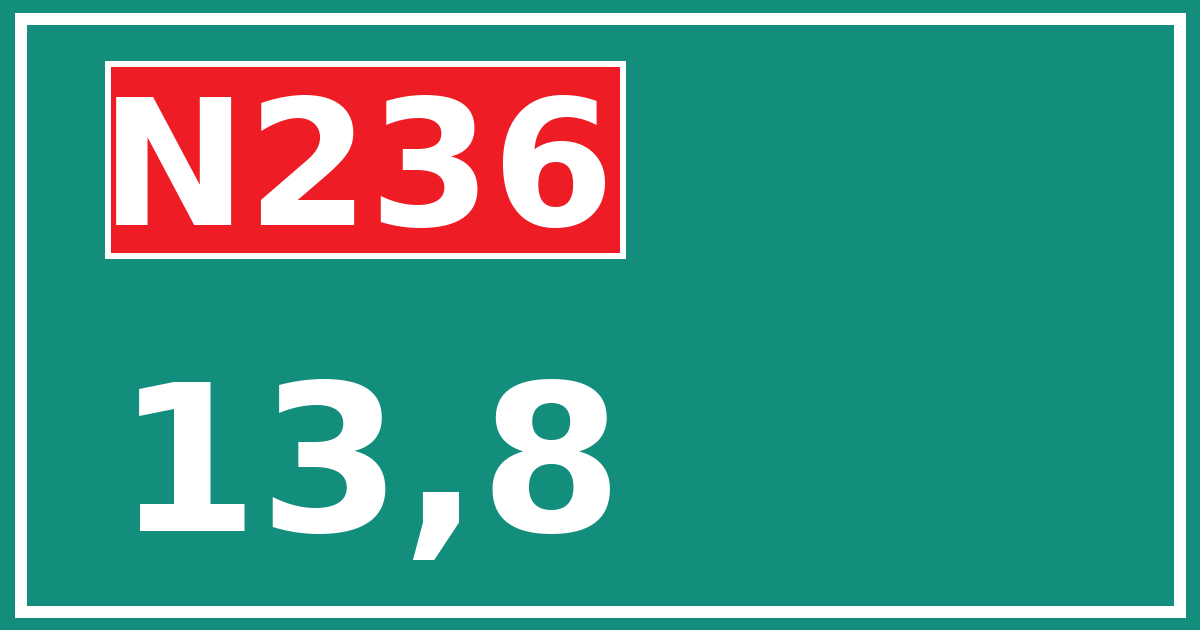 Hectometerbord N236 13,8