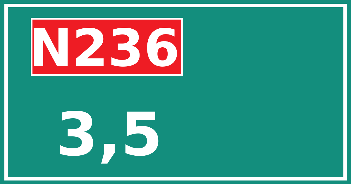 Hectometerbord N236 3,5