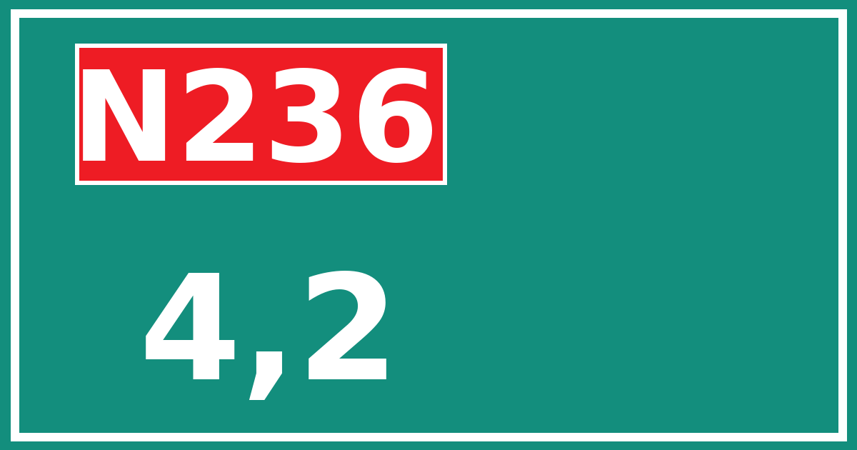Hectometerbord N236 4,2