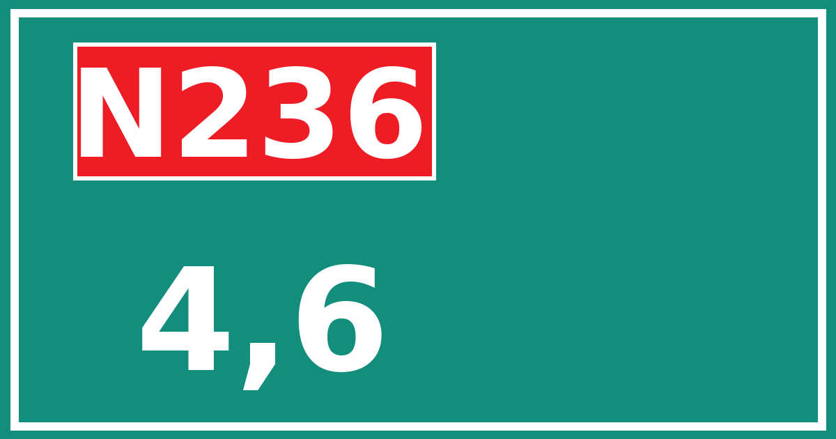 Hectometerbord N236 4,6