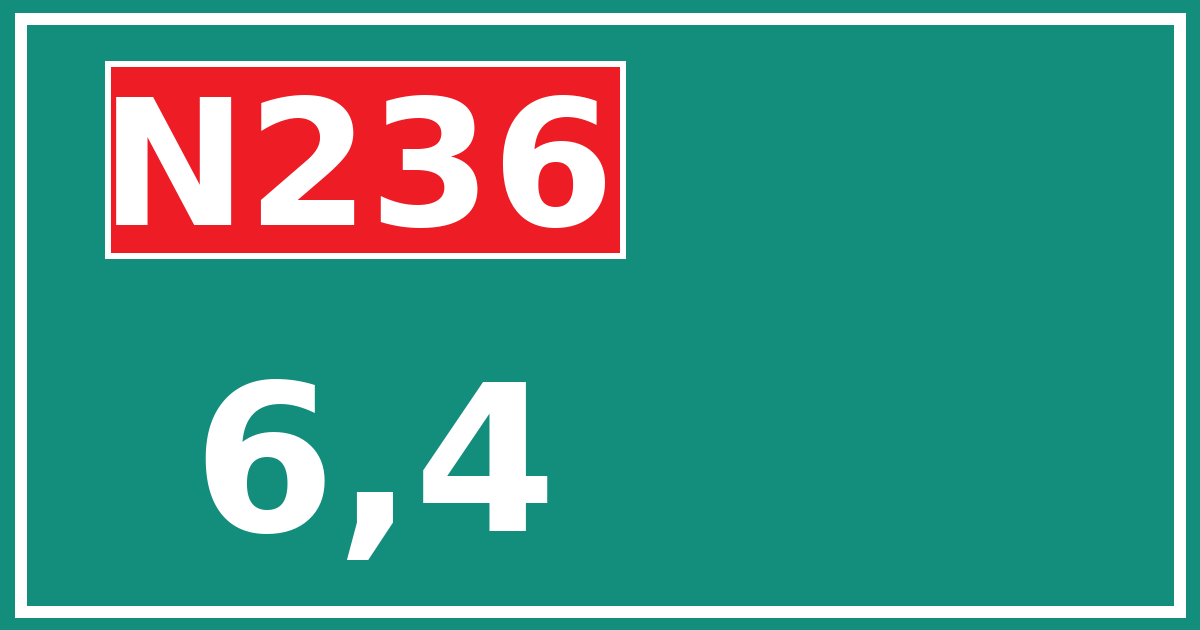 Hectometerbord N236 6,4