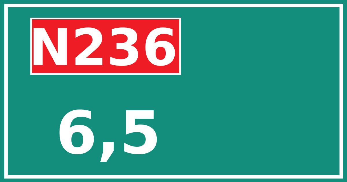 Hectometerbord N236 6,5