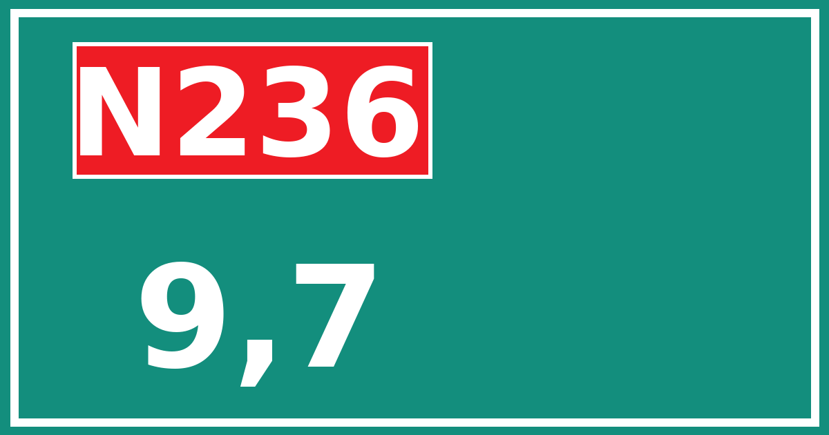 Hectometerbord N236 9,7