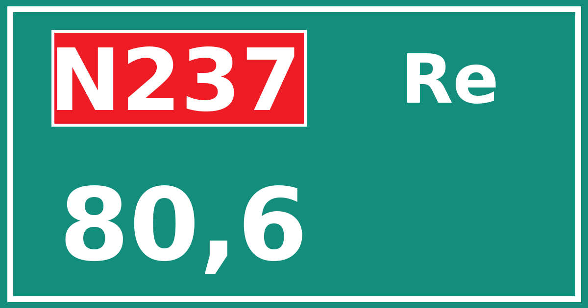 Hectometerbord N237 80,6 zijde Re