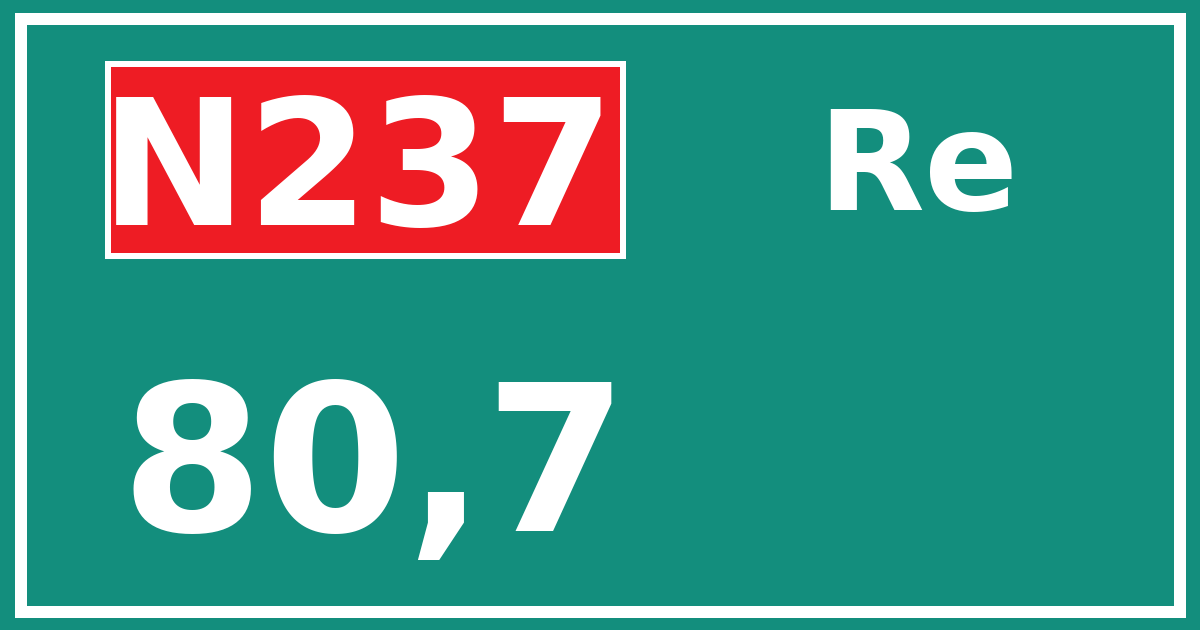 Hectometerbord N237 80,7 zijde Re