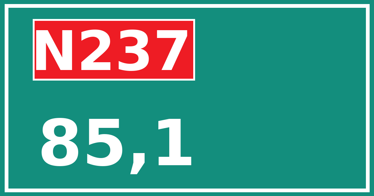 Hectometerbord N237 85,1