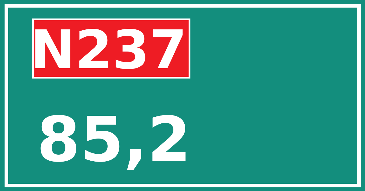 Hectometerbord N237 85,2