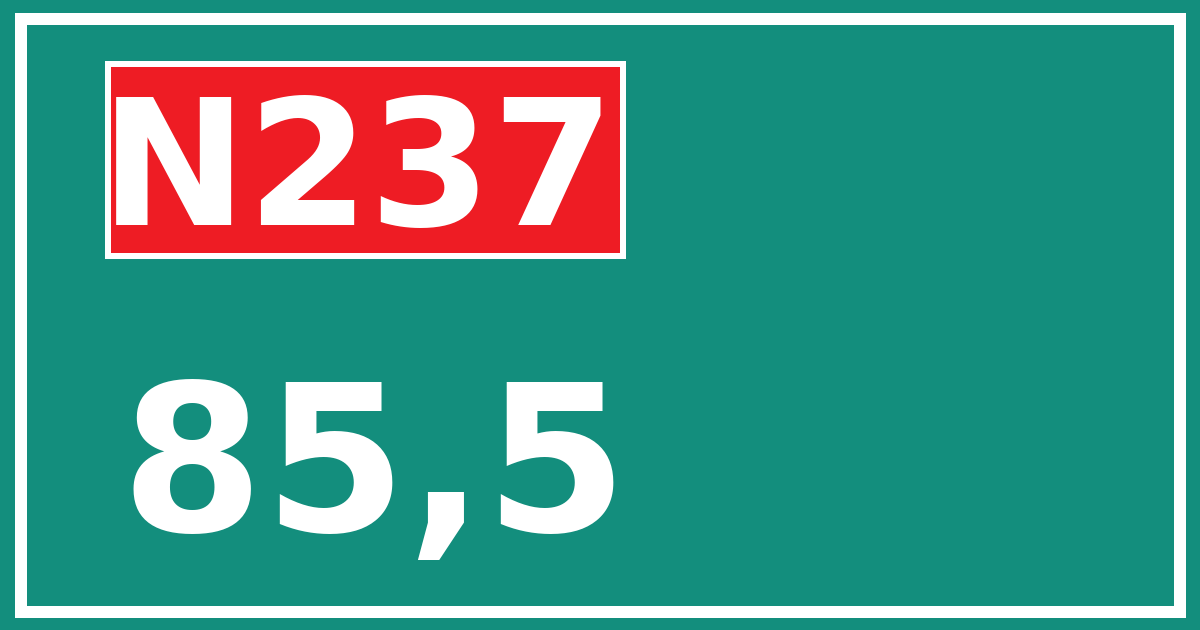 Hectometerbord N237 85,5