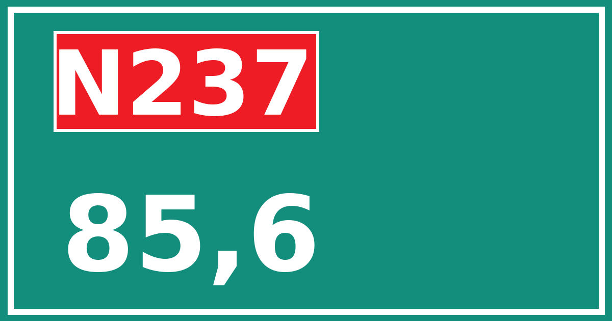 Hectometerbord N237 85,6
