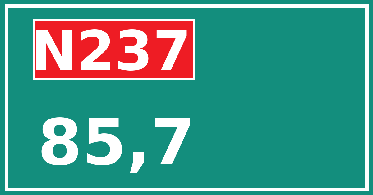 Hectometerbord N237 85,7
