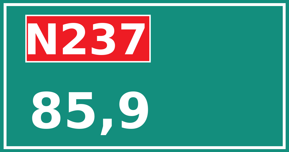 Hectometerbord N237 85,9