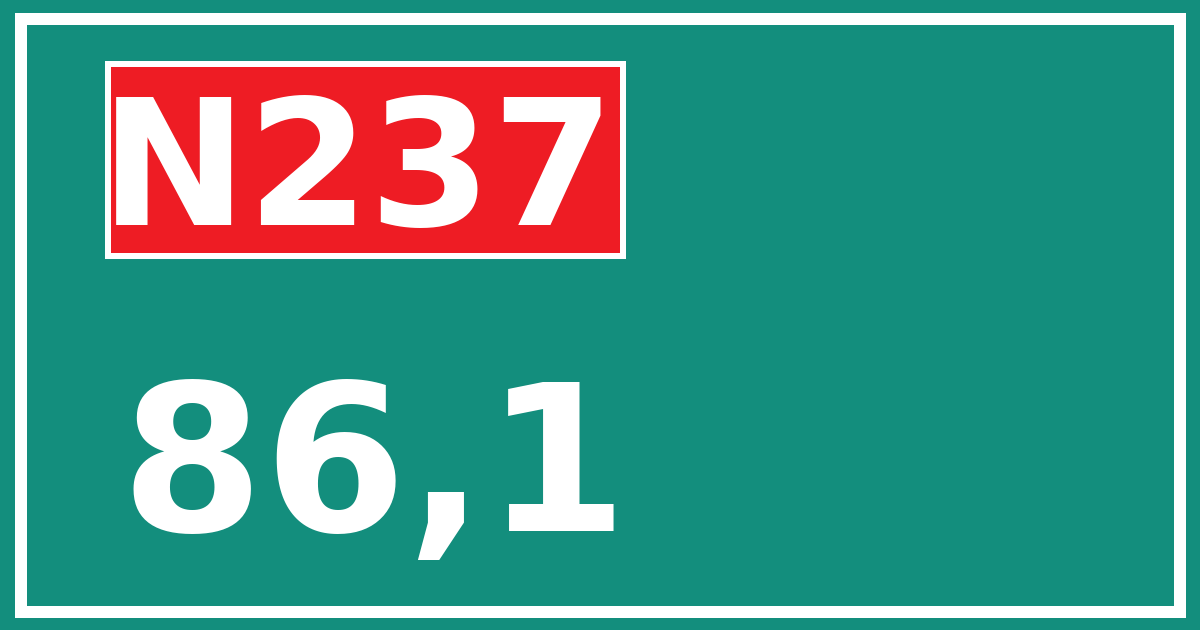 Hectometerbord N237 86,1