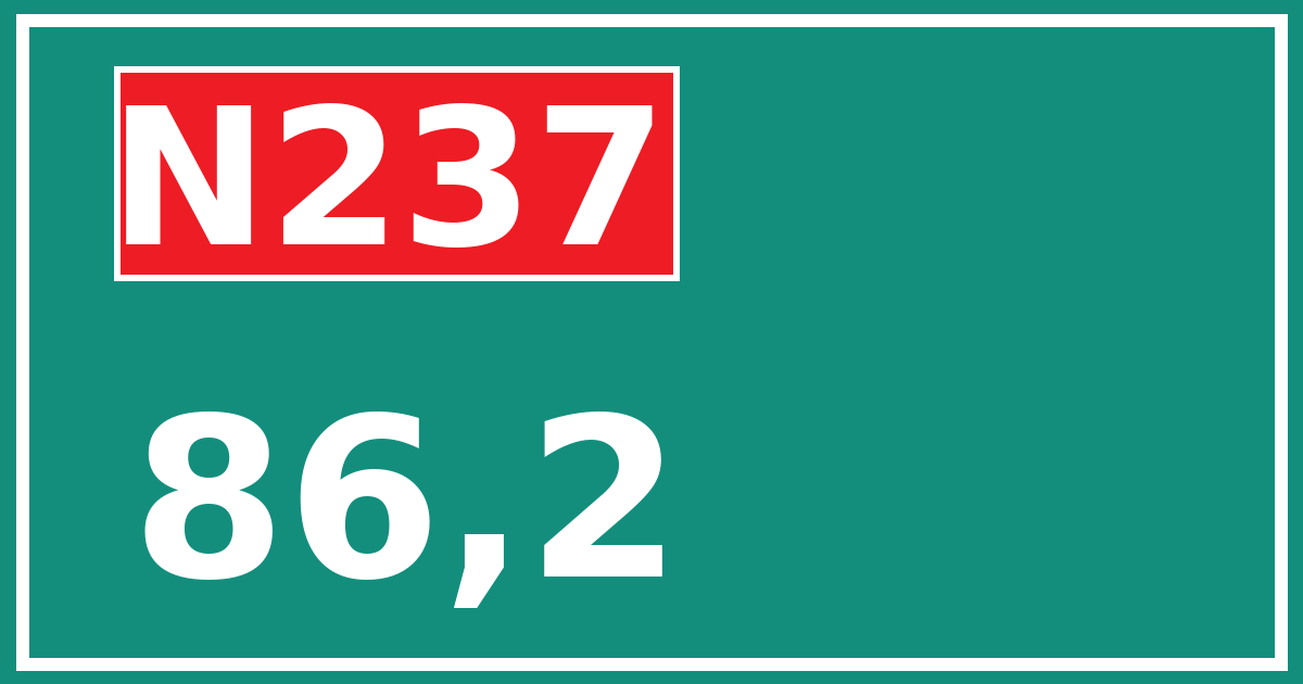 Hectometerbord N237 86,2