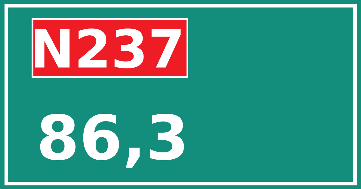 Hectometerbord N237 86,3