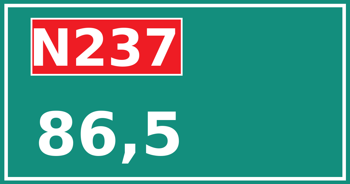 Hectometerbord N237 86,5