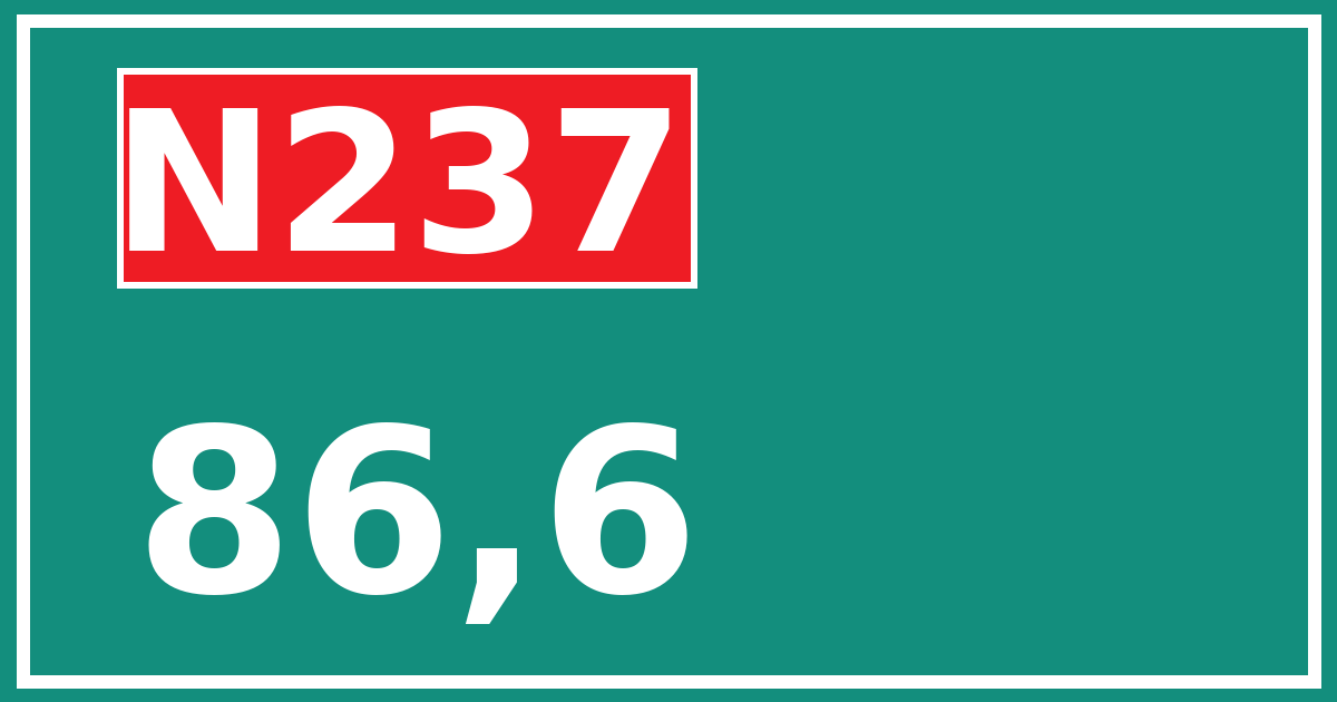 Hectometerbord N237 86,6