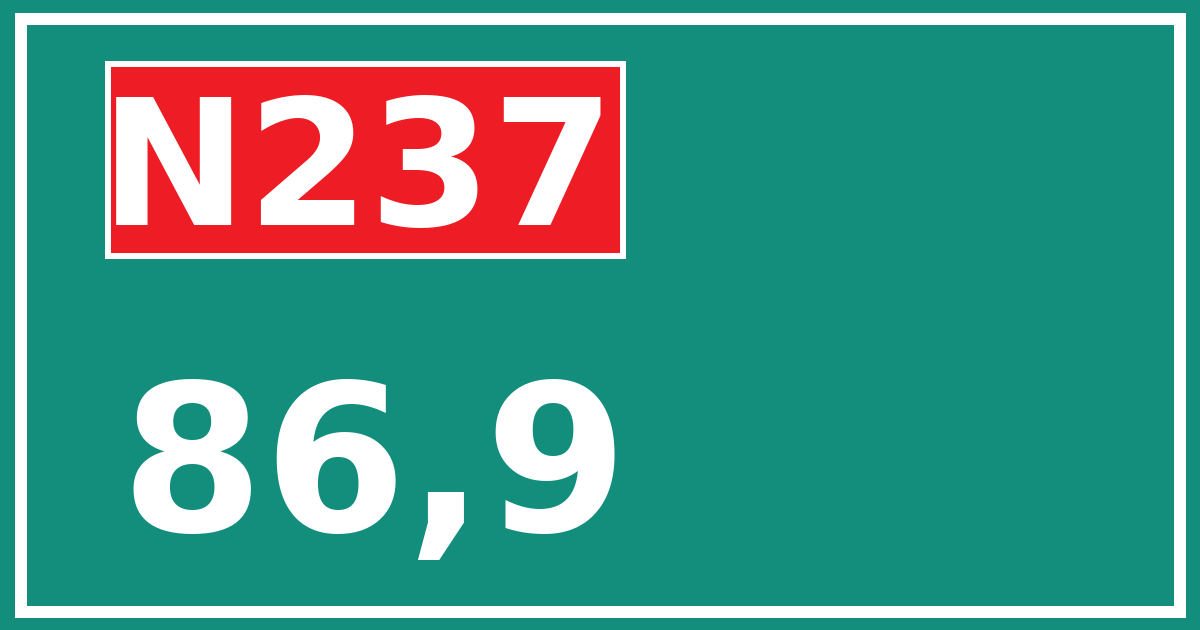Hectometerbord N237 86,9