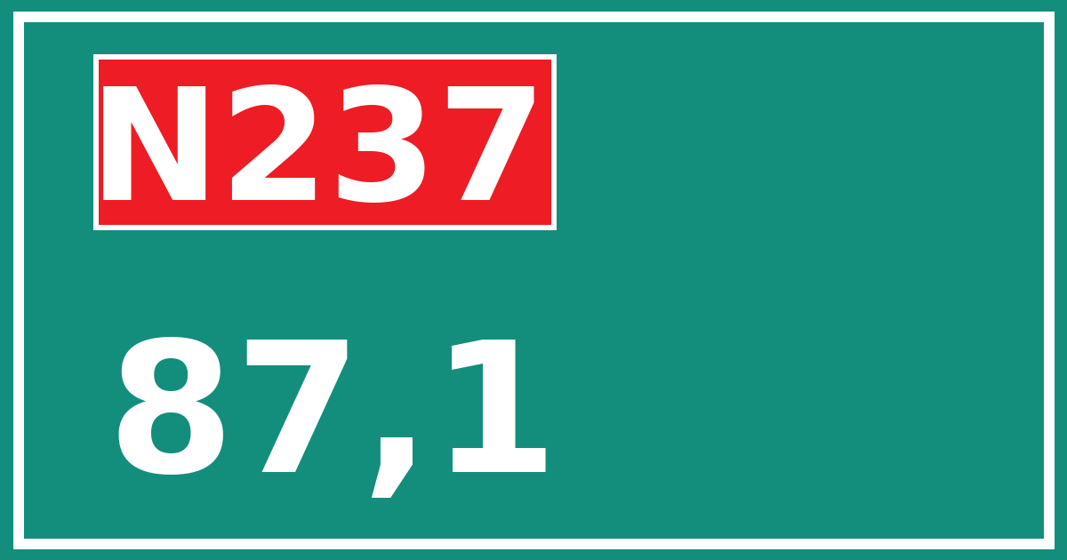 Hectometerbord N237 87,1