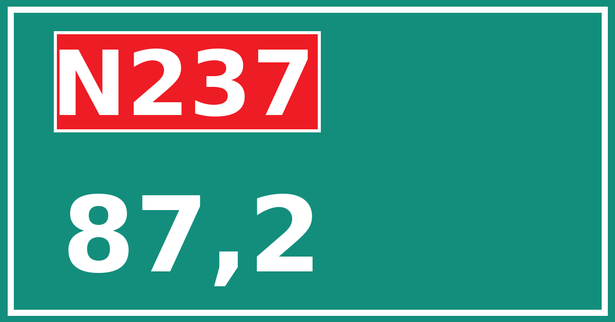 Hectometerbord N237 87,2