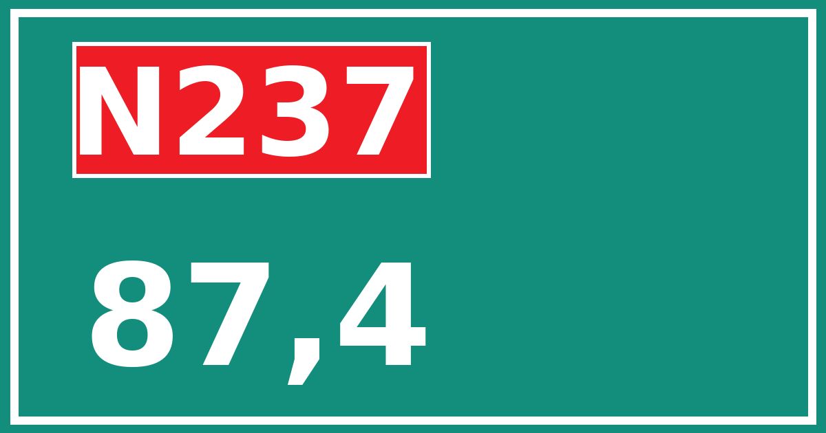 Hectometerbord N237 87,4