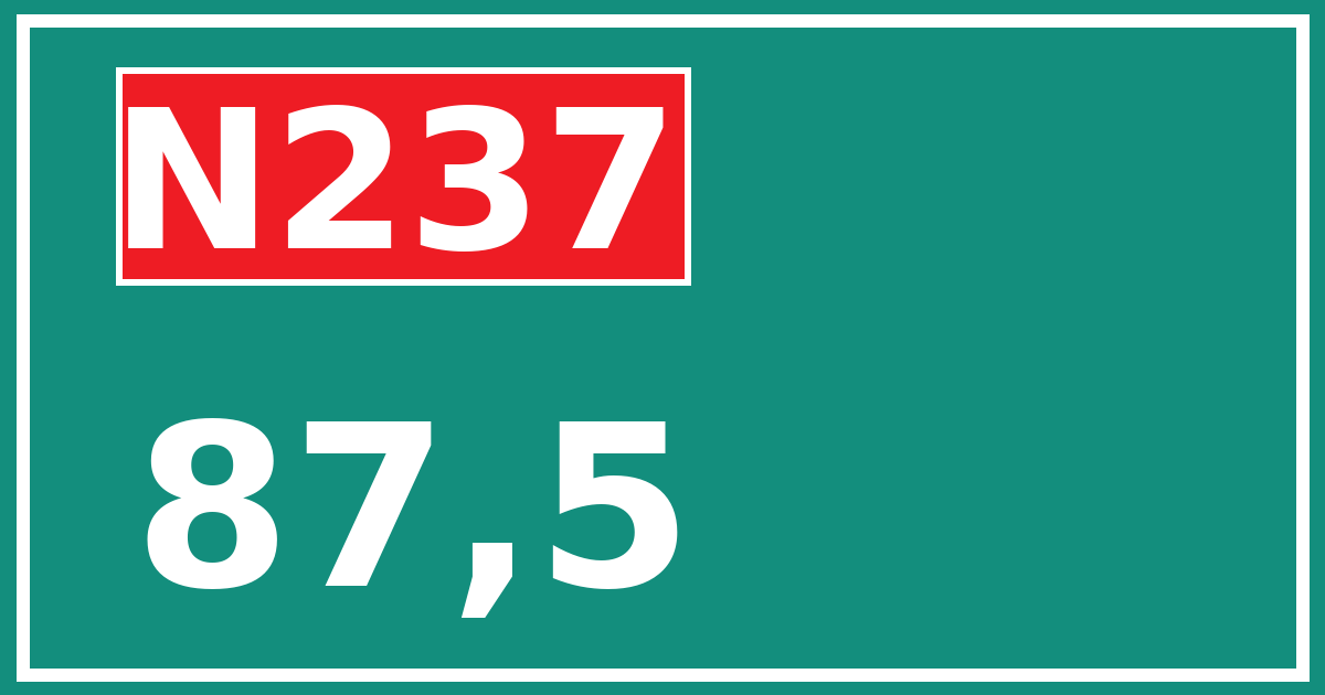 Hectometerbord N237 87,5