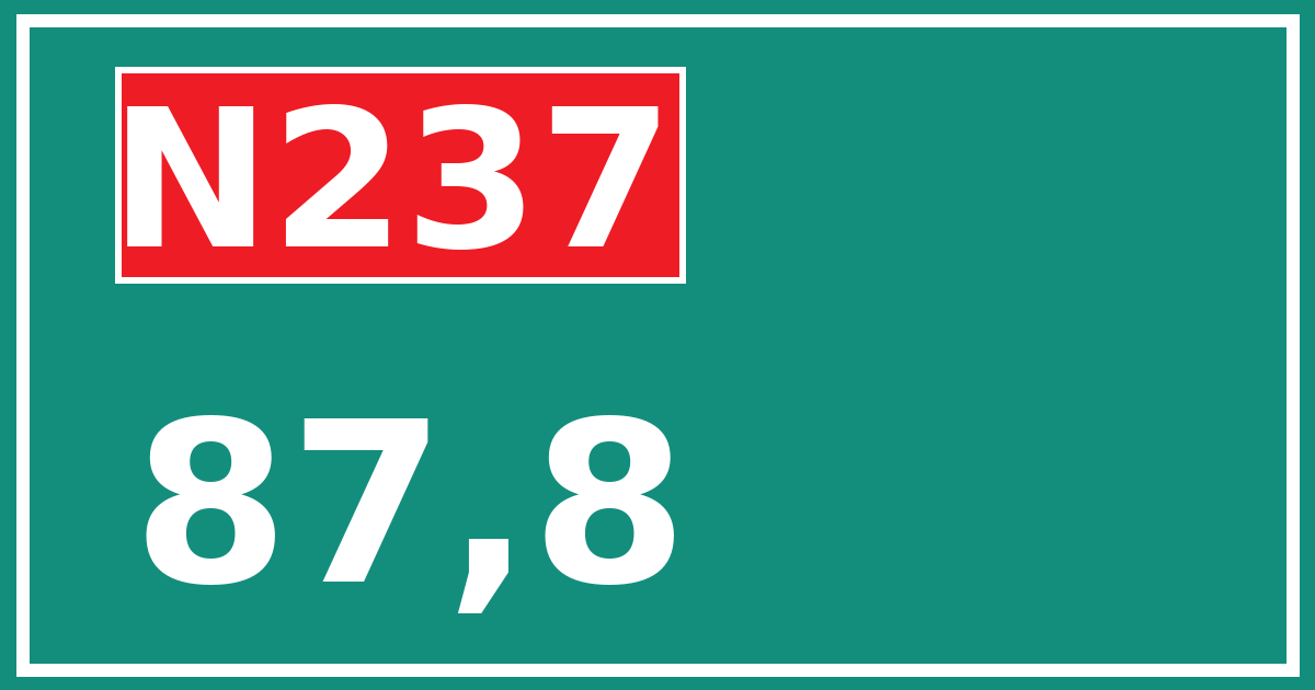 Hectometerbord N237 87,8