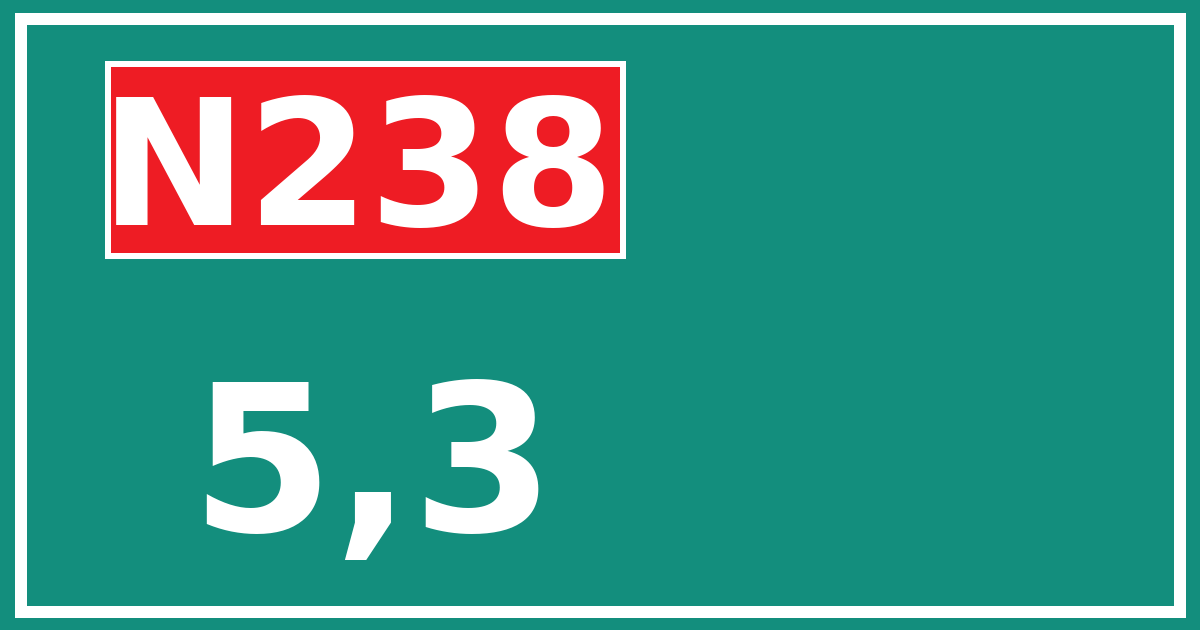 Hectometerbord N238 5,3