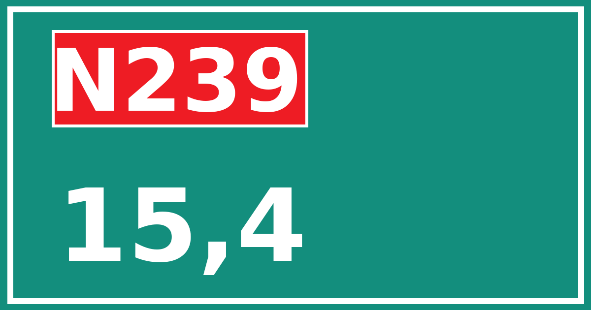 Hectometerbord N239 15,4
