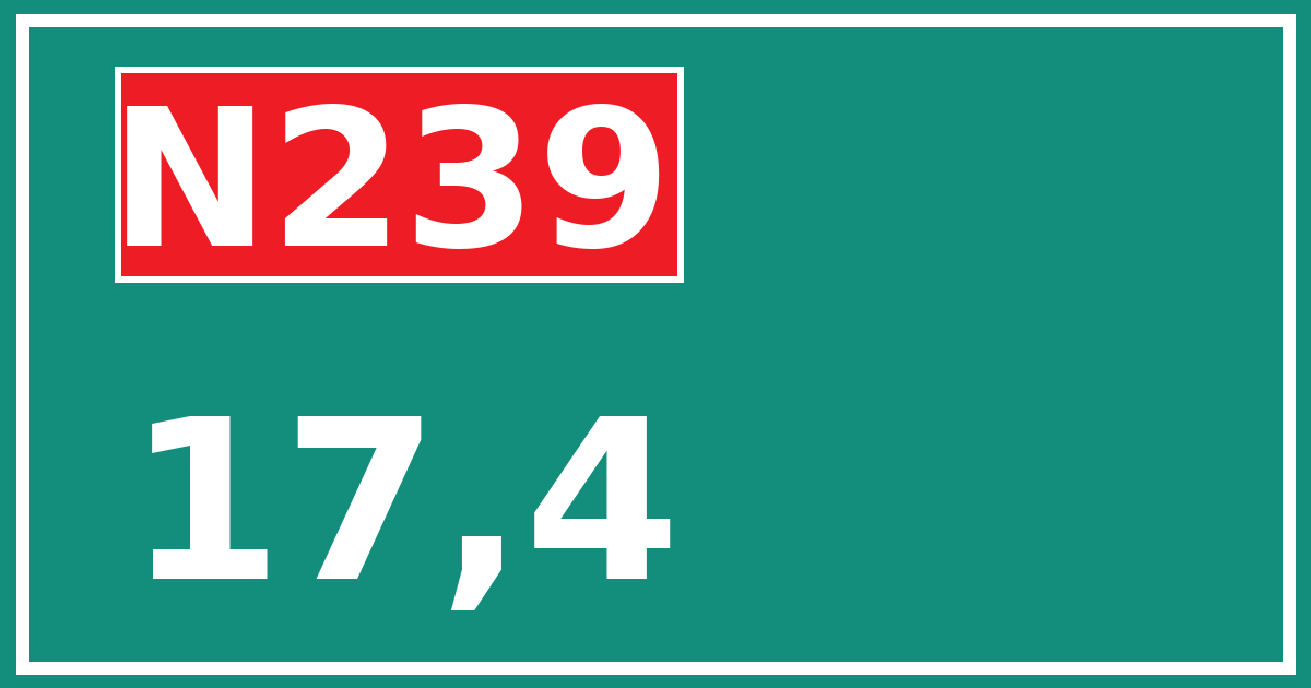 Hectometerbord N239 17,4