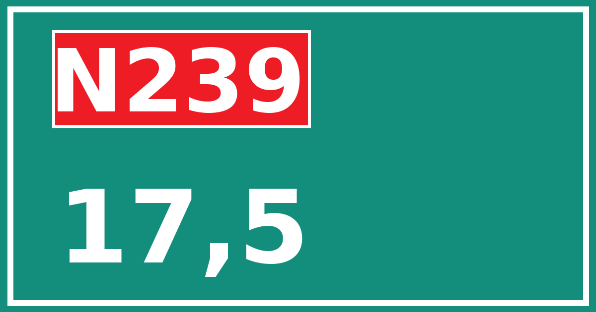 Hectometerbord N239 17,5