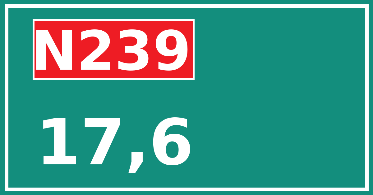 Hectometerbord N239 17,6