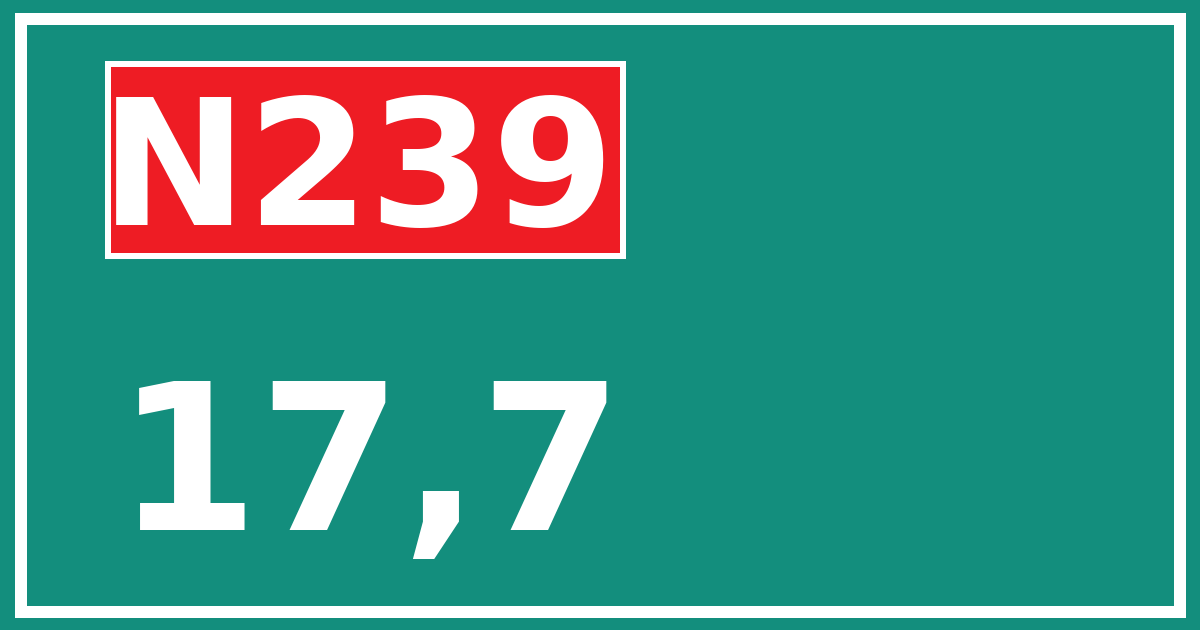 Hectometerbord N239 17,7