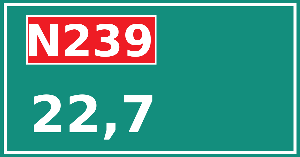 Hectometerbord N239 22,7