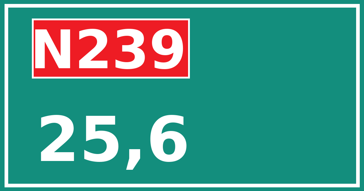 Hectometerbord N239 25,6