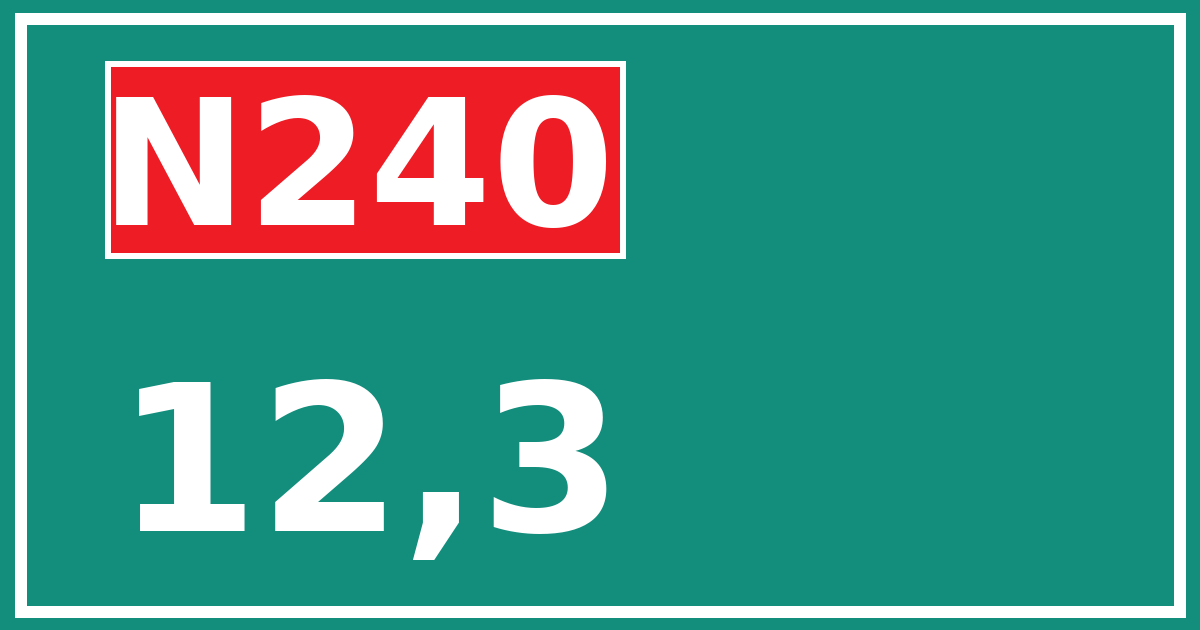 Hectometerbord N240 12,3