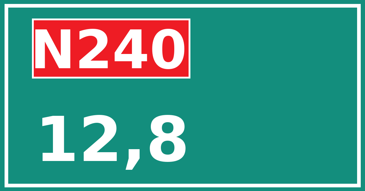 Hectometerbord N240 12,8