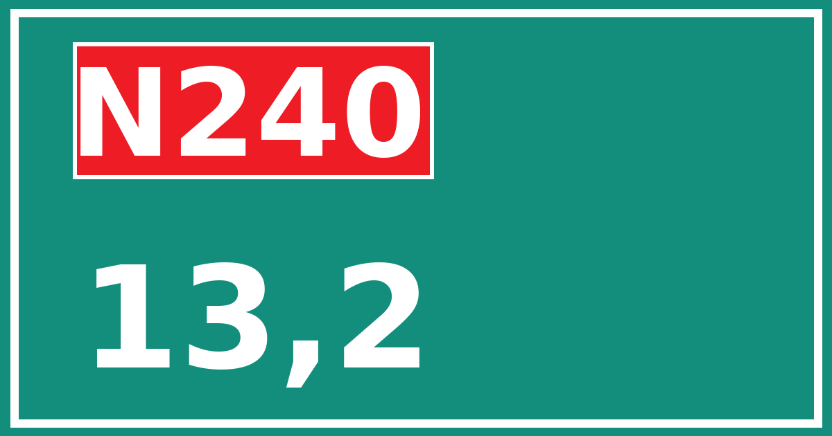 Hectometerbord N240 13,2