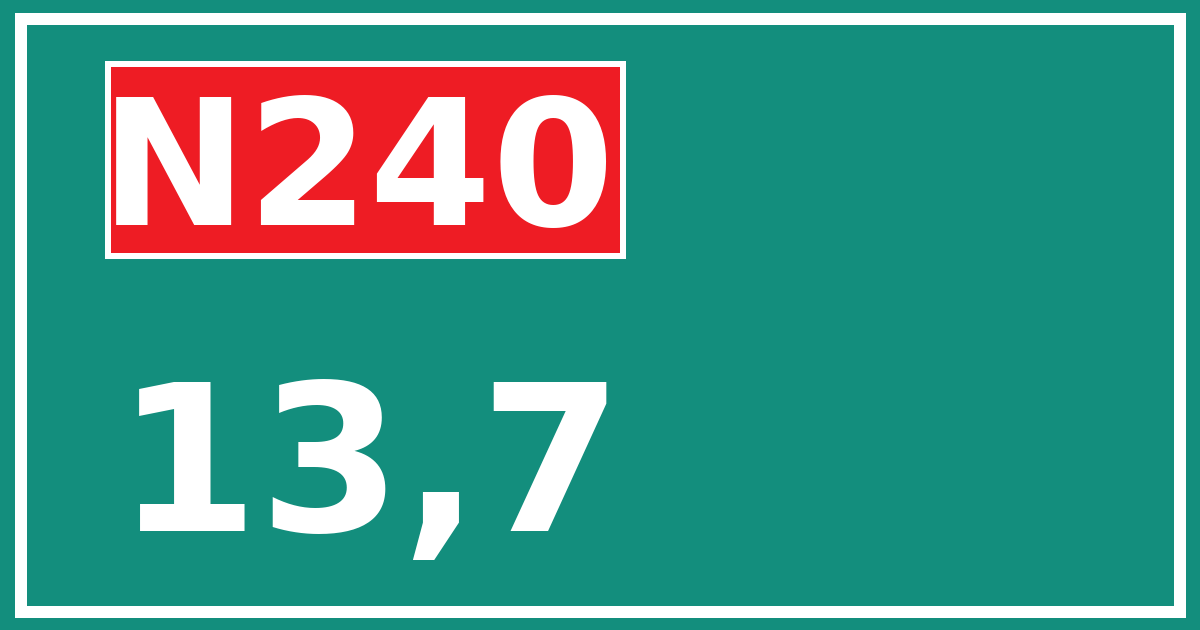 Hectometerbord N240 13,7