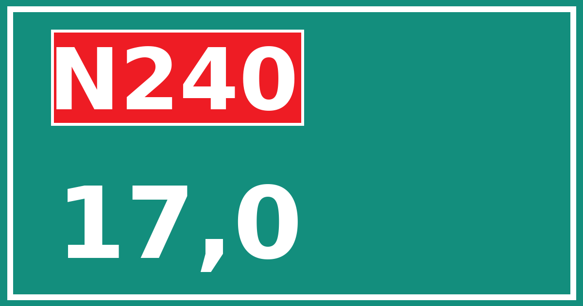 Hectometerbord N240 17,0
