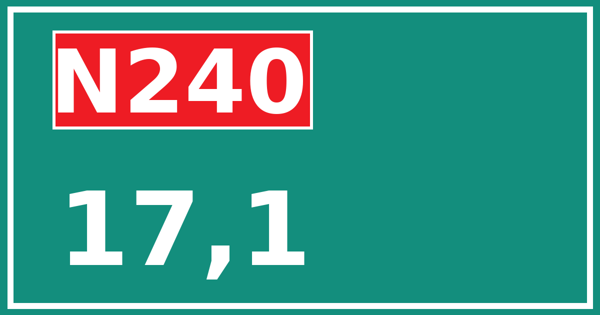 Hectometerbord N240 17,1