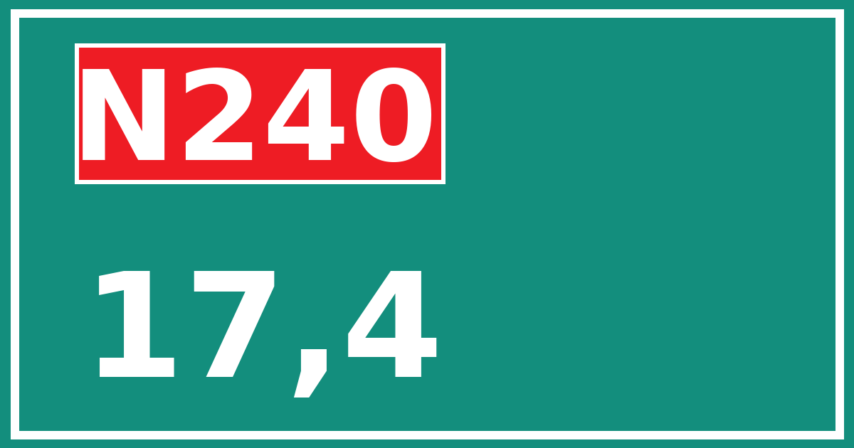 Hectometerbord N240 17,4