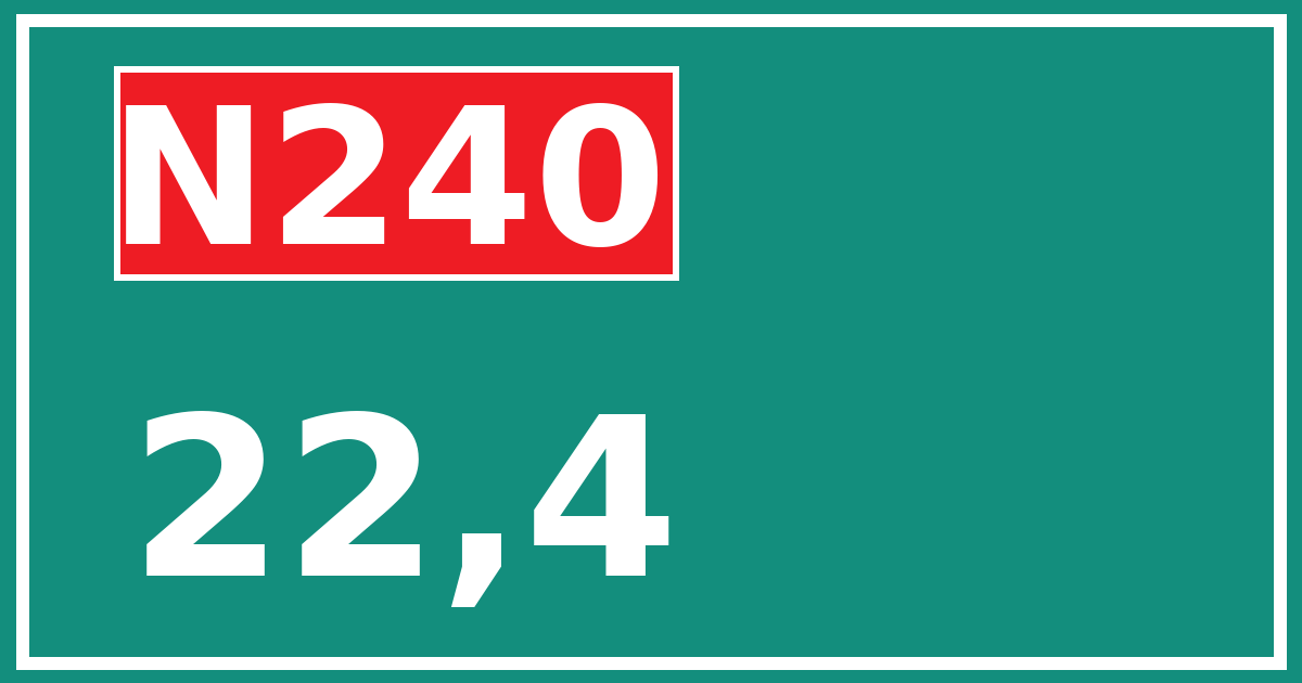Hectometerbord N240 22,4