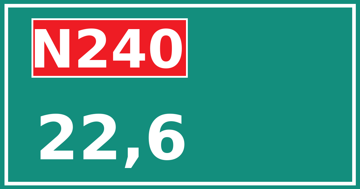 Hectometerbord N240 22,6