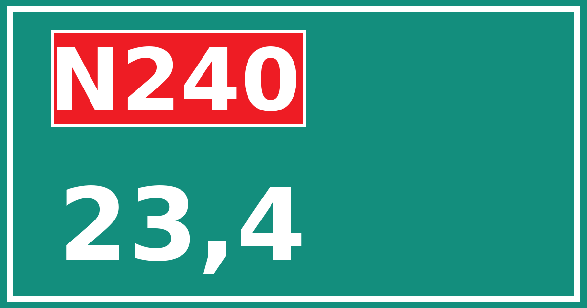 Hectometerbord N240 23,4