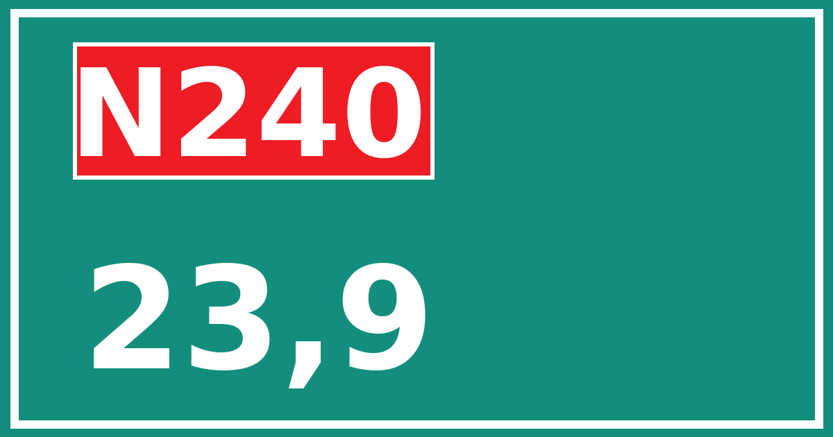 Hectometerbord N240 23,9