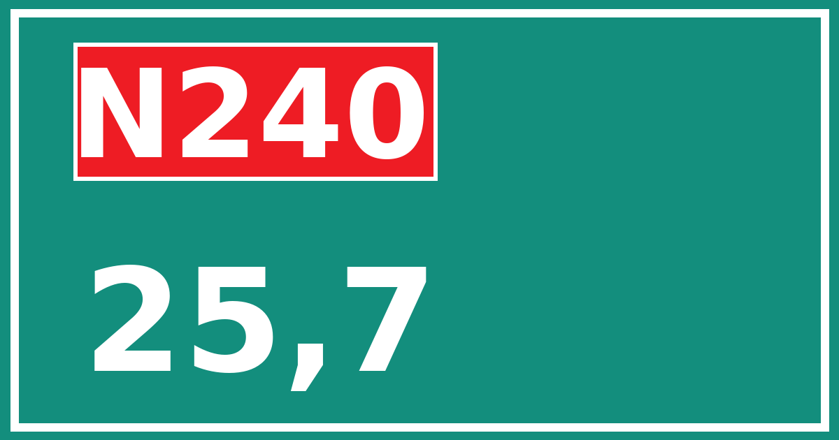 Hectometerbord N240 25,7