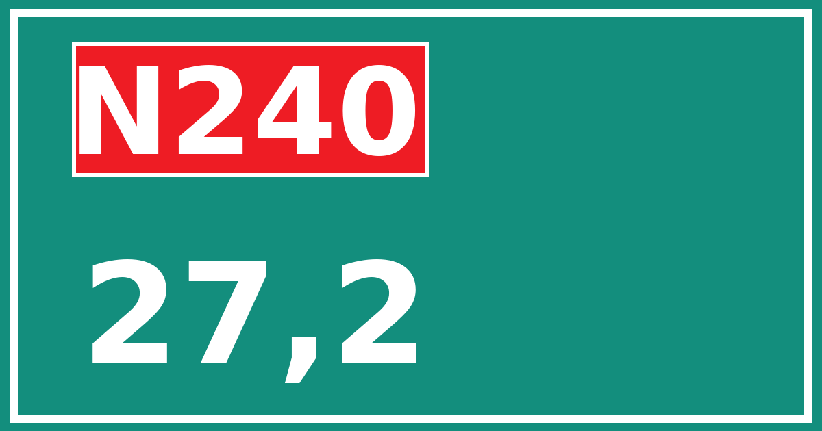 Hectometerbord N240 27,2