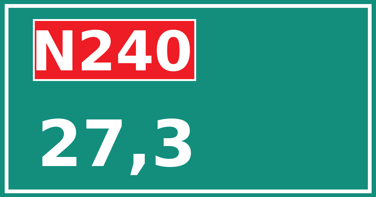 Hectometerbord N240 27,3