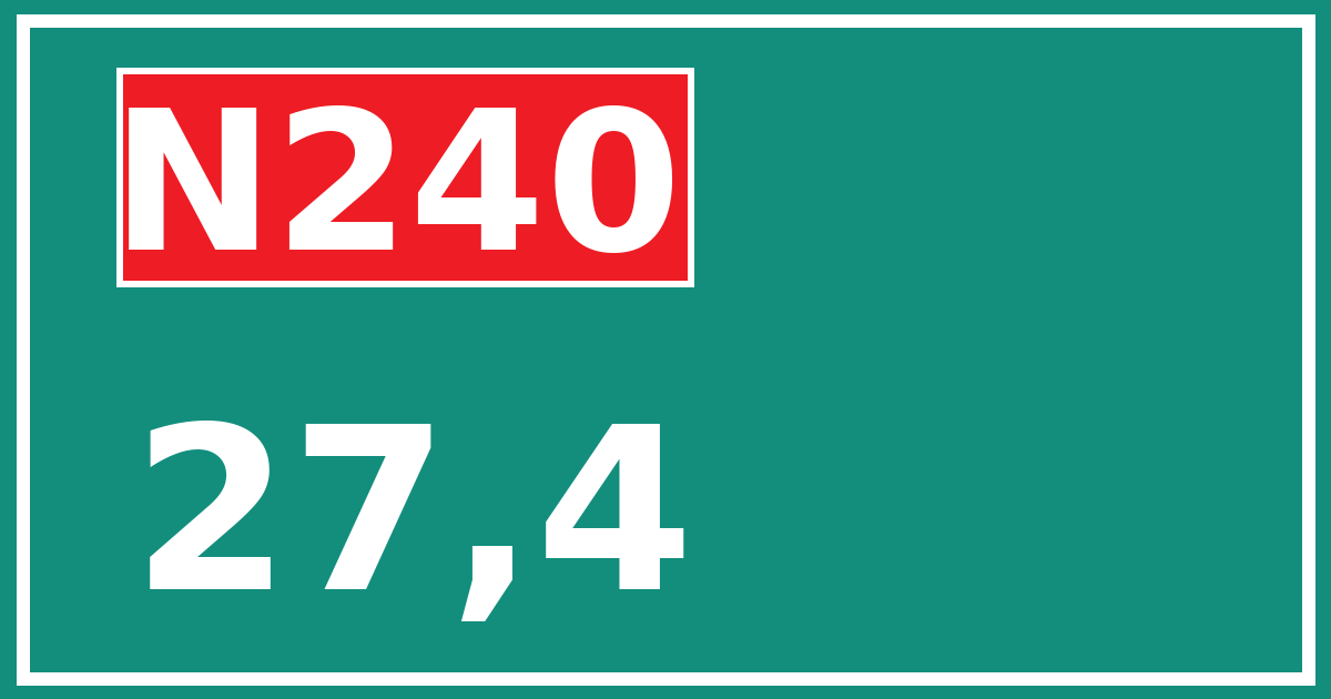 Hectometerbord N240 27,4