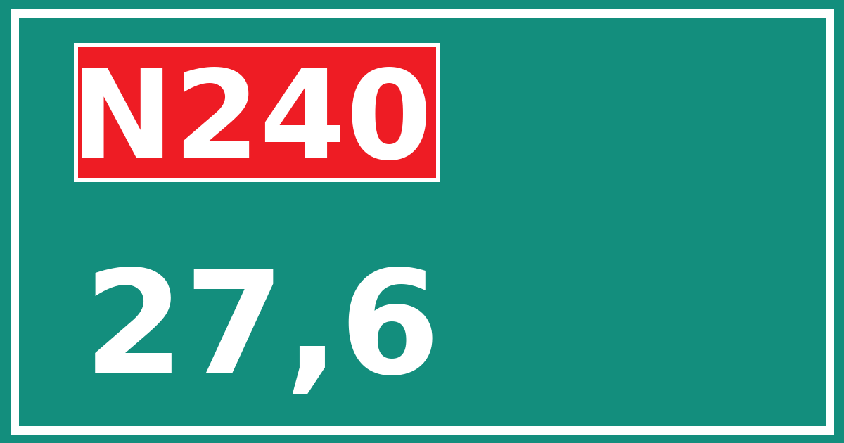 Hectometerbord N240 27,6